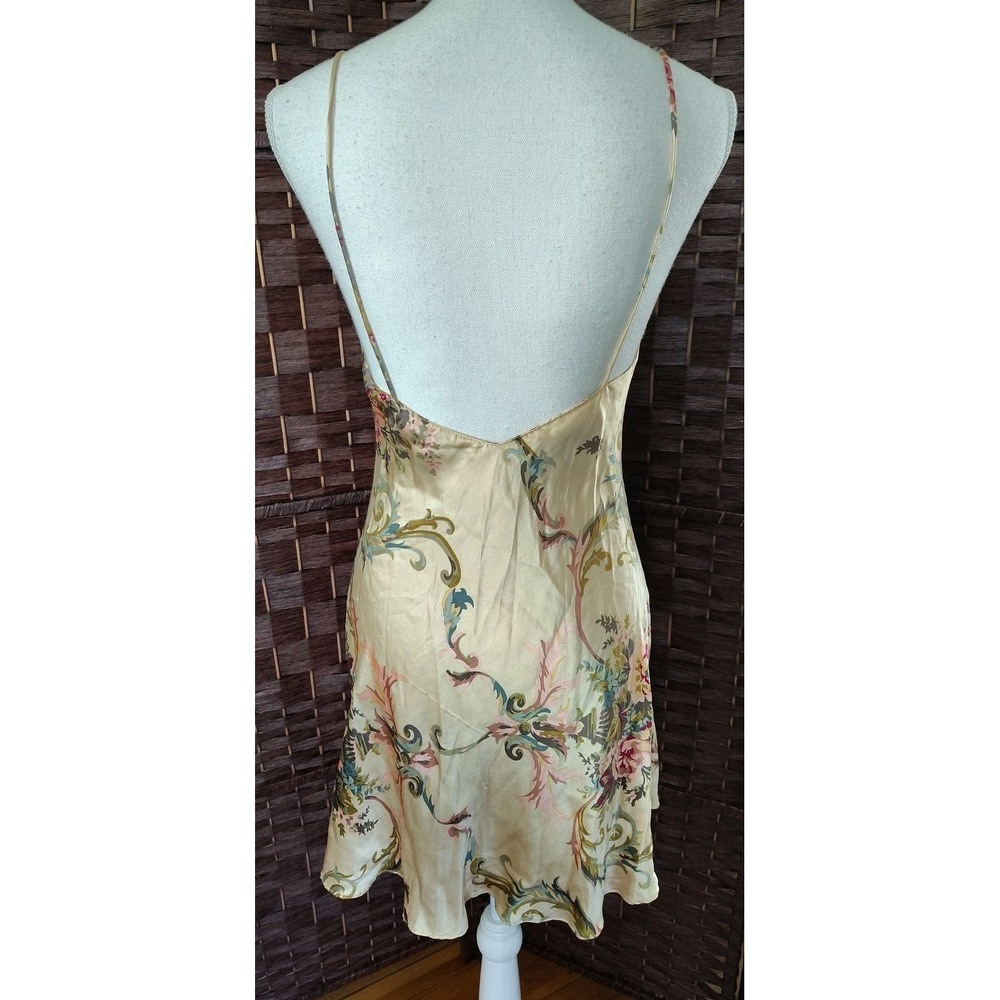 Vintage Victoria's Secret Silk Slip Dress Small Ethereal Dainty Floral Filigree - Picture 7 of 16